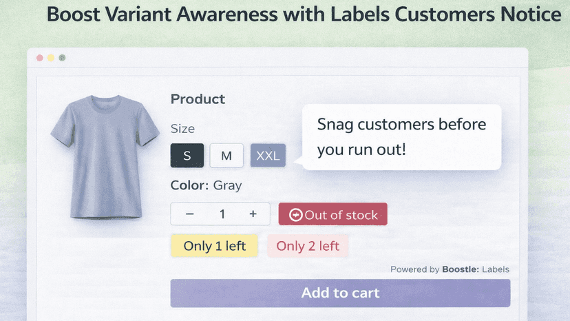 Boost variant awareness with labels customers notice