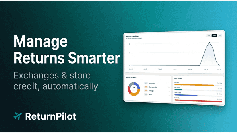 Analytics dashboard with return trends and outcomes