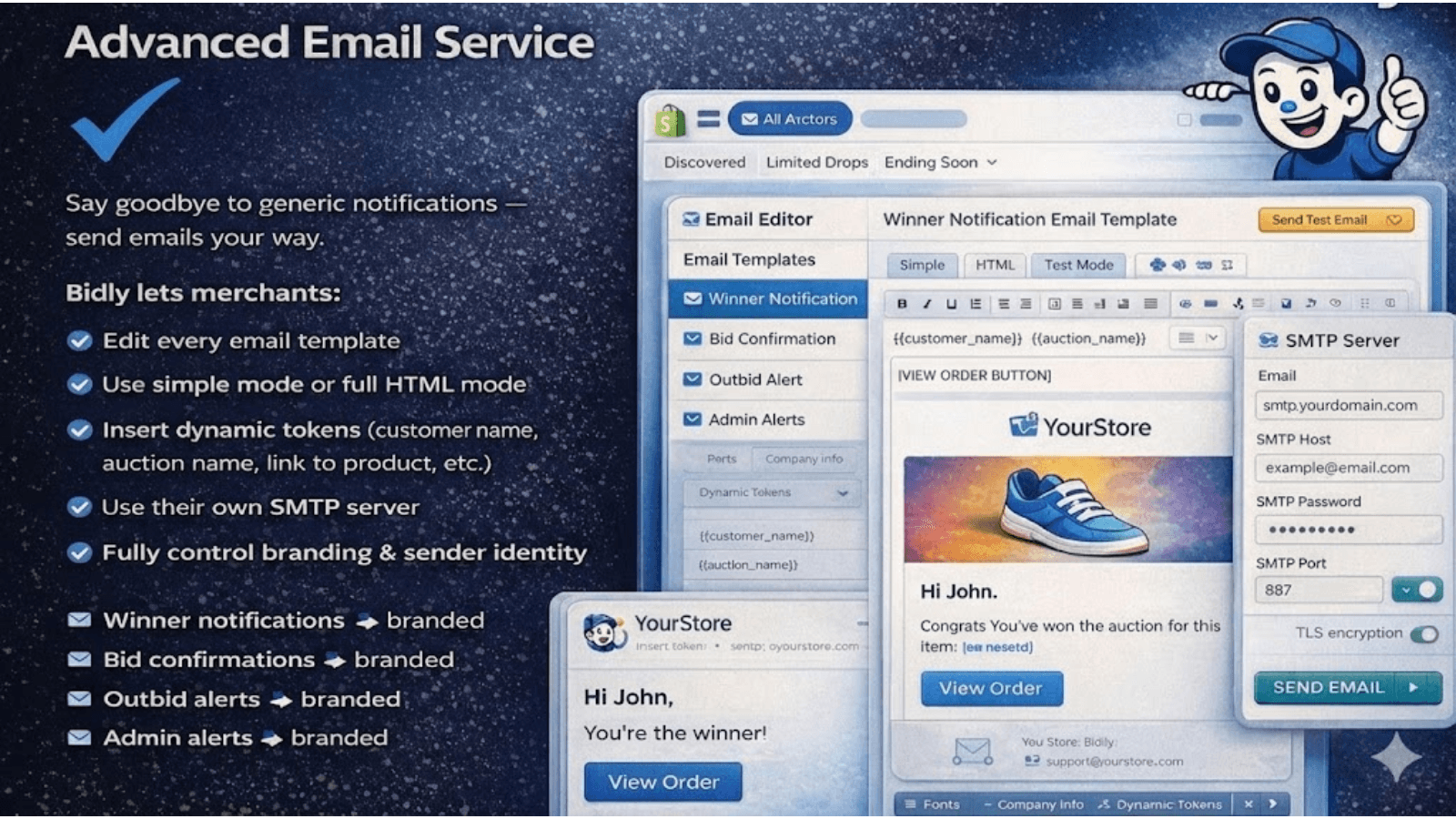 bidly app email templates