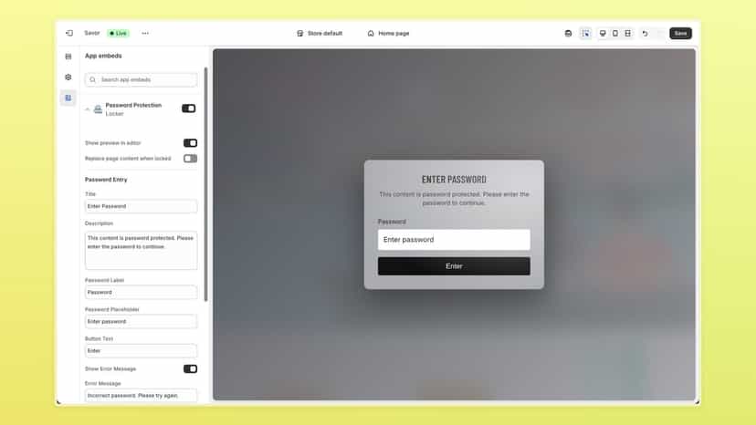 Password Popup Demo