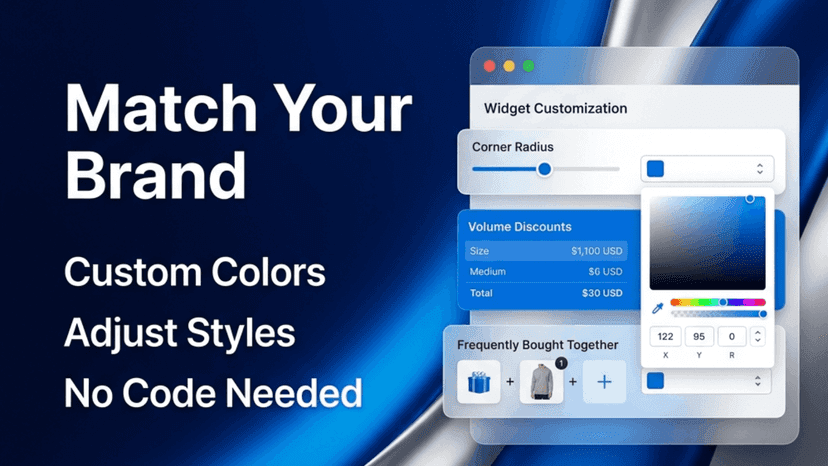 Styling and color options for your frequently bought together