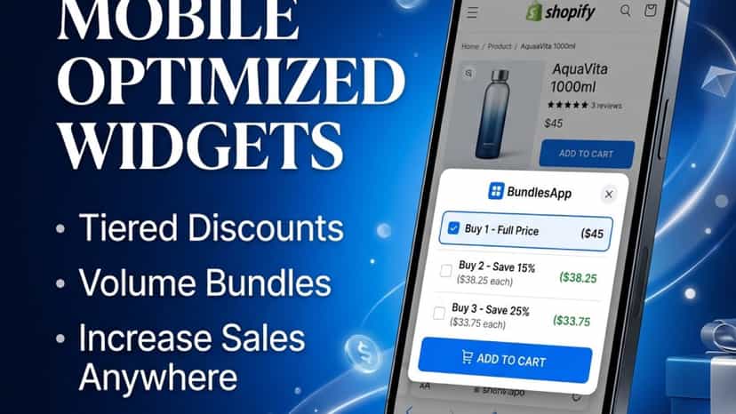 Tiered discount bundle and volume discount bundle displayed on a