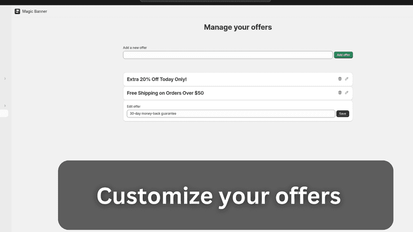customize your offers
