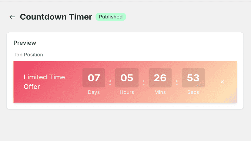 Gradient Countdown Timer