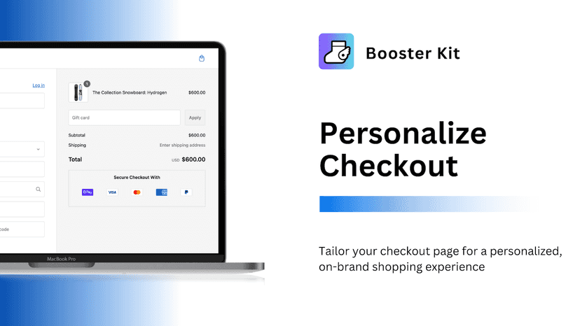 Booster Kit- Personalize Checkout