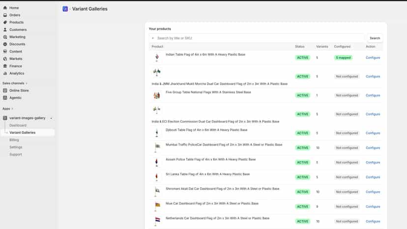 Select Products to Configure