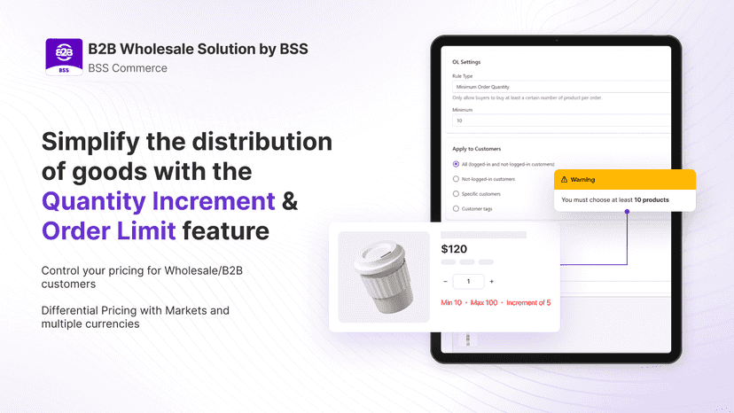 Apply Quantity Increment for Wholesaler - Order Limit