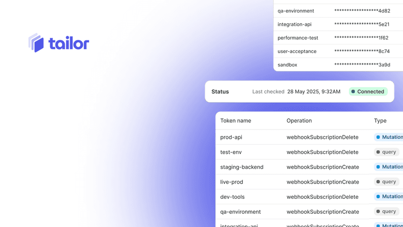 Tailor App in Shopify Admin