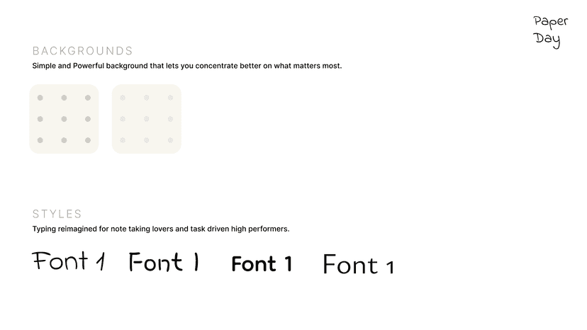 Choose your favourite background and font