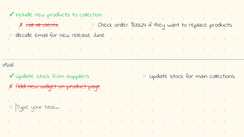 Just put a task, no more Whatsapp messages or Slack