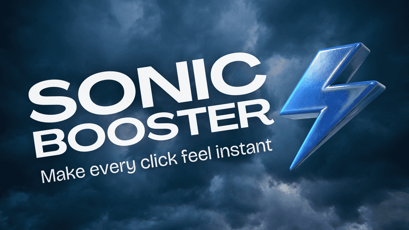 Sonic Booster for quicker page loads