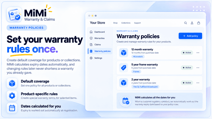 warranty registration claims