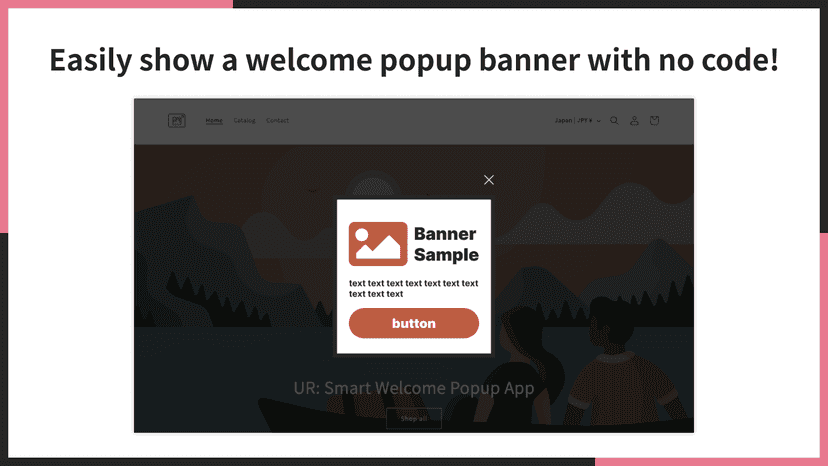 Easily show a welcome popup banner with no code!