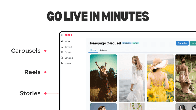 Go live in minutes