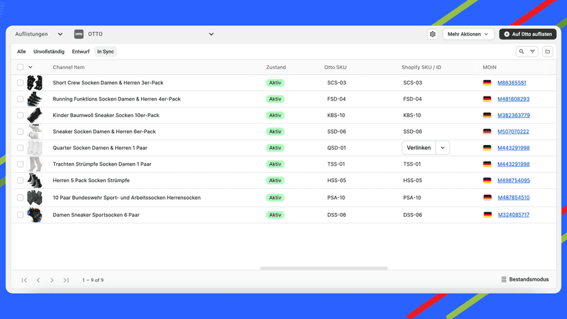Product Listing Management in M2E OTTO Connect