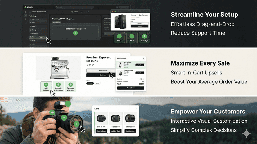 Dixxi Configurator settings in Shopify with accessories assig