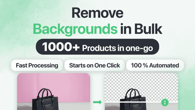 Bulk background removal tool removing product image