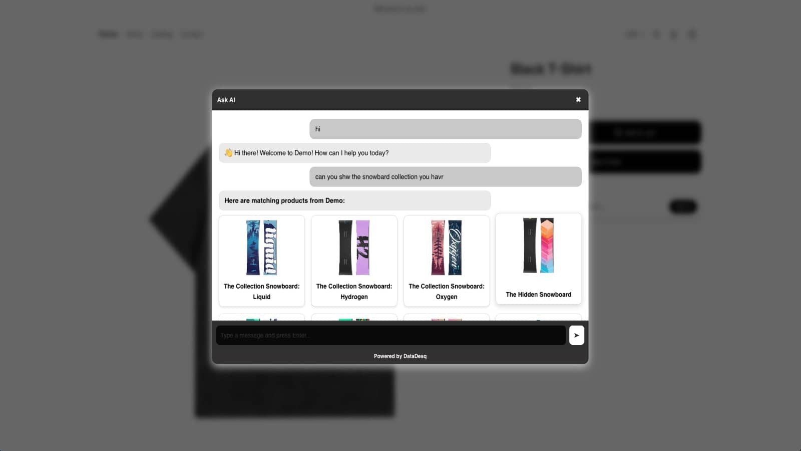 AI Shopping • Snowboard Collection • Visual Search
