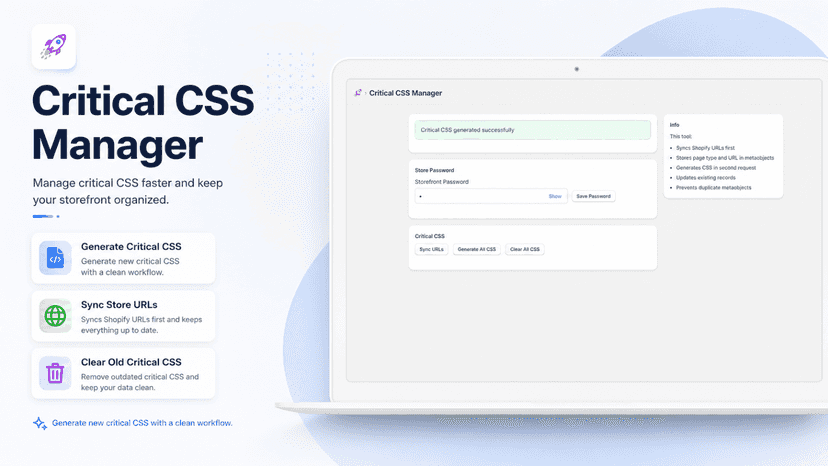 Critical CSS Manage