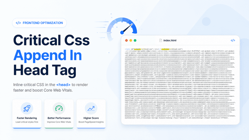 Critical CSS Append in <head>