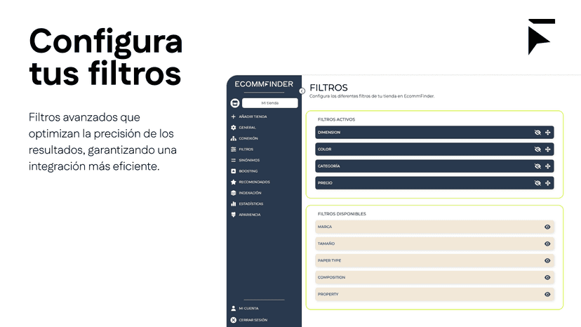 Configura tus filtros