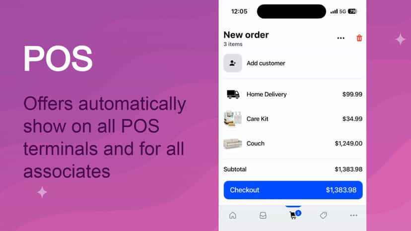 added to the cart to increase cart totals on POS