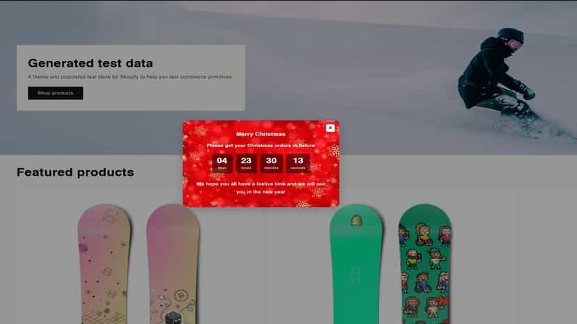 Create easy scheduled popups for Shopify Stores
