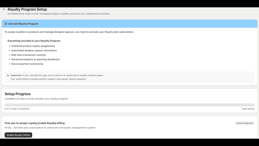 App setup