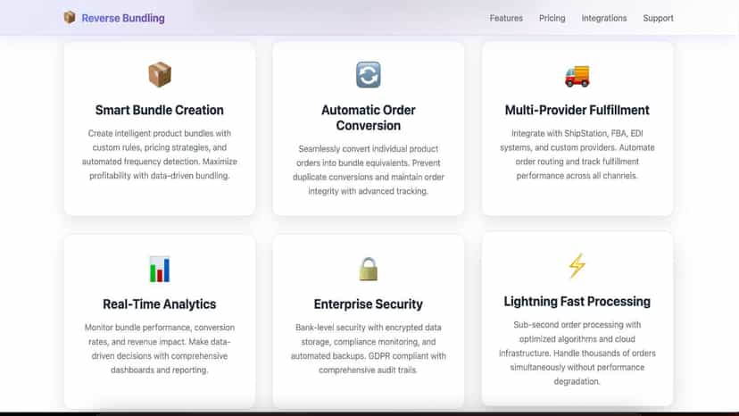 Bundle Feature Page