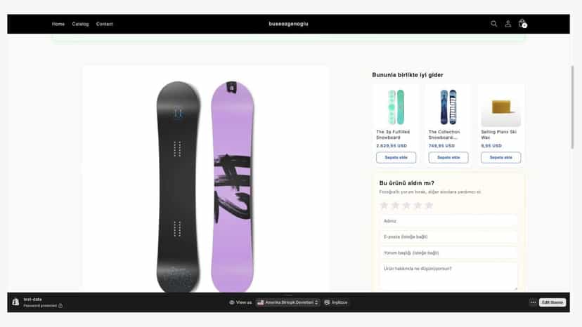Ürün sayfasında önerilen ürünler widget'ı