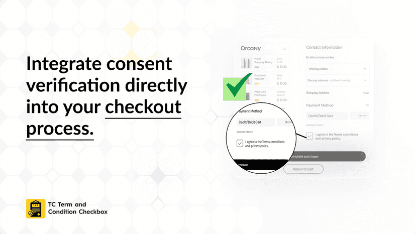 Add consent on checkout page direct
