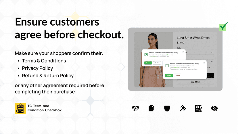 Check for user consent before purchase