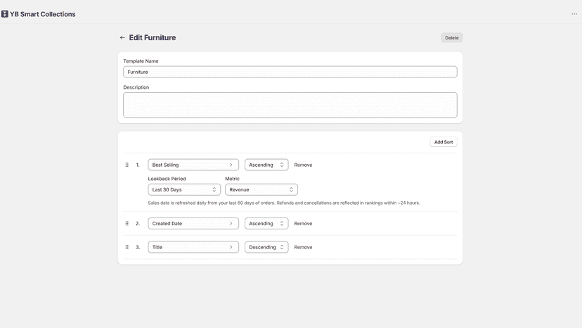 Creating a reusable multi-level sort template