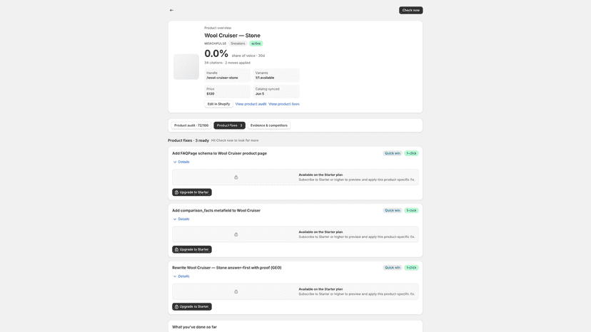 Product fixes with Starter plan access clearly explained