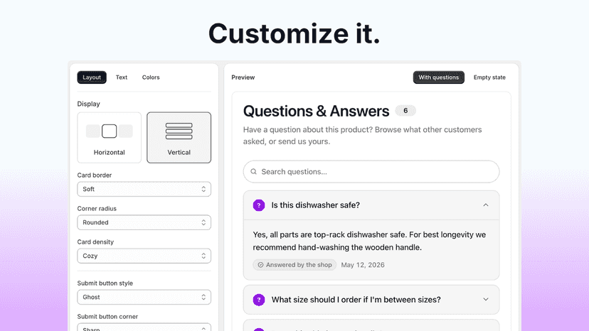 Customize it.