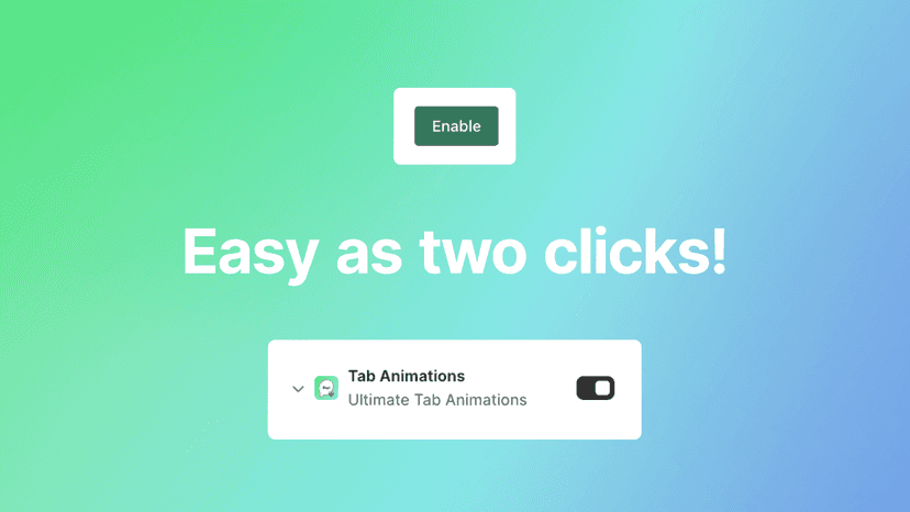 Easy as two clicks!