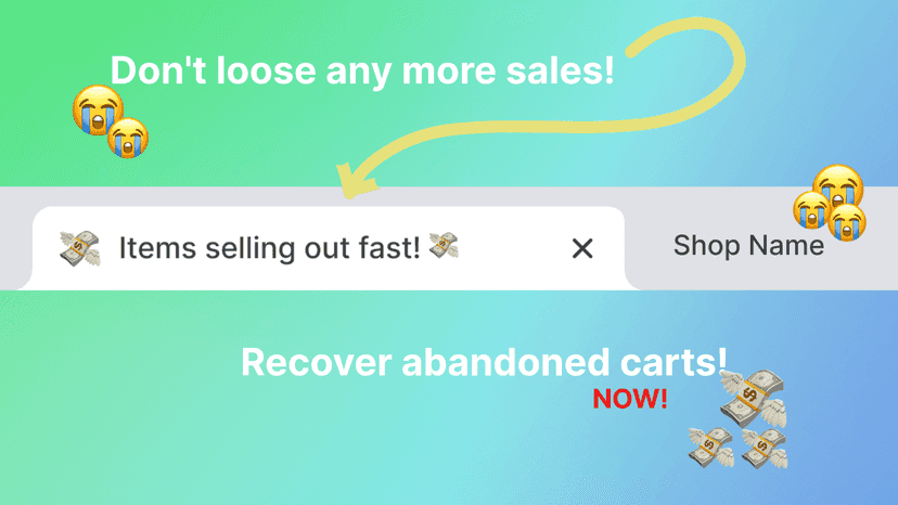 Don't loose any more sales, recover carts now!