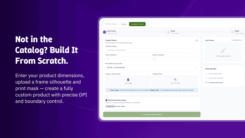 Create Custom Product From Scratch