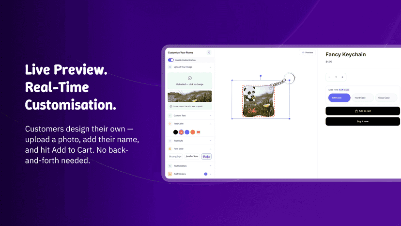 Customer Live Customisation Storefront