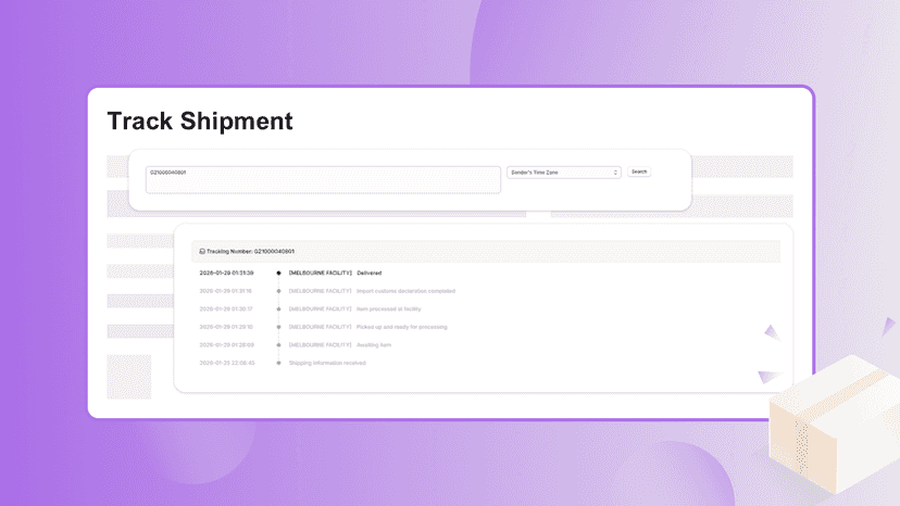 Track shipments in real time