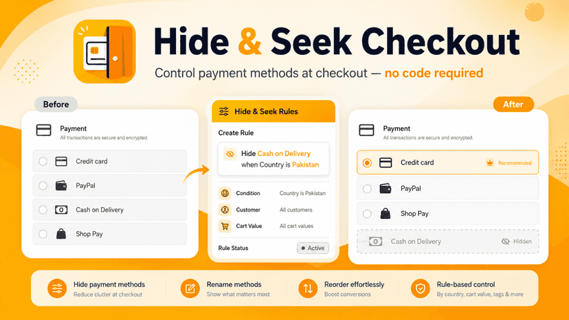 Hide & Seek checkout rules featured image