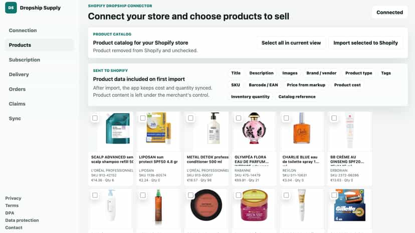 Beauty products dropshippment