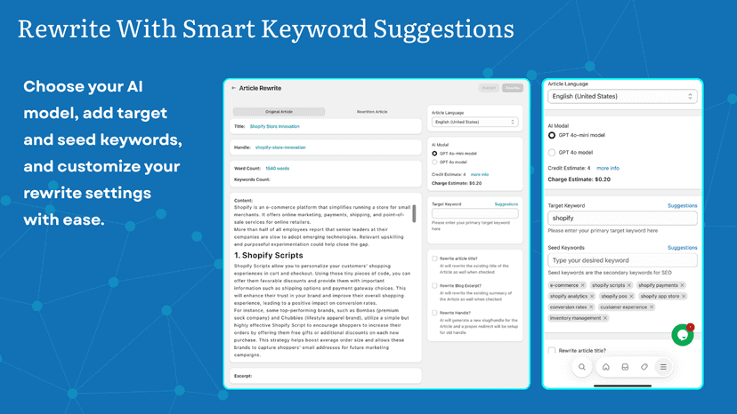 Smart keyword Suggessions