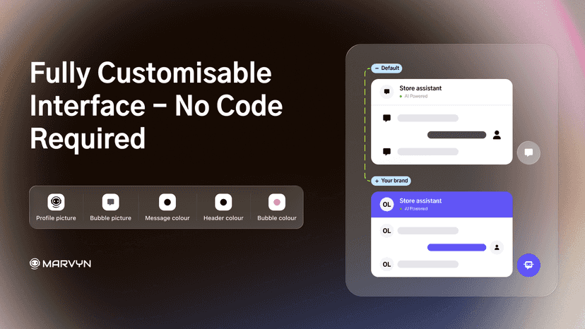Customize chatbot colors and branding without coding required