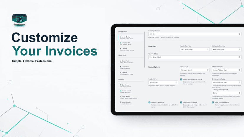 Automatic Customize PDF Invoices