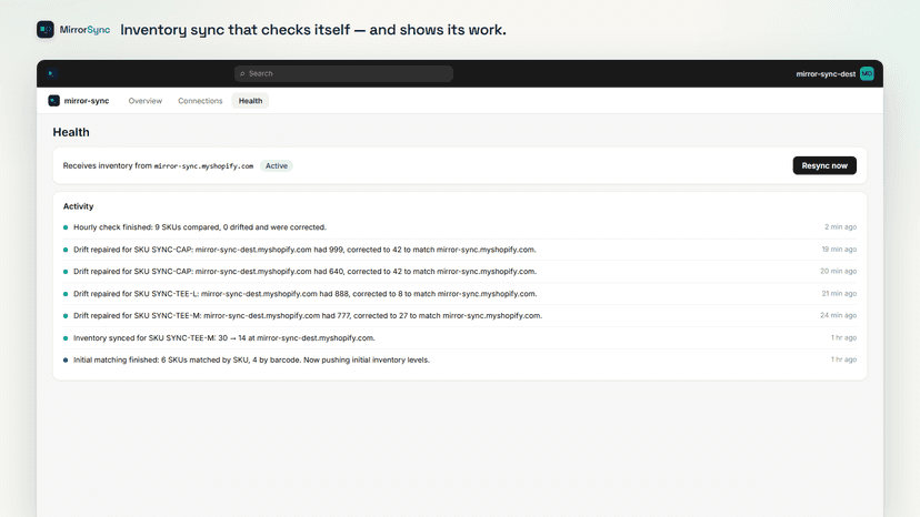 MirrorSync keeps inventory identical across your stores