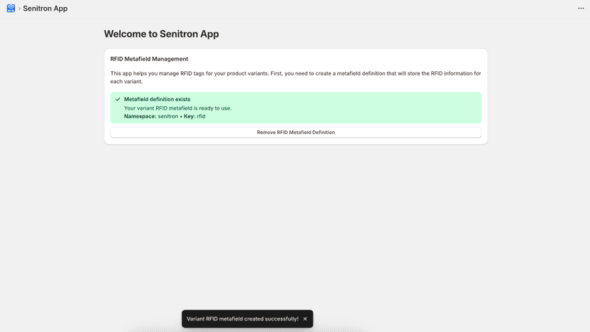 Senitron RFID Screenshot 2