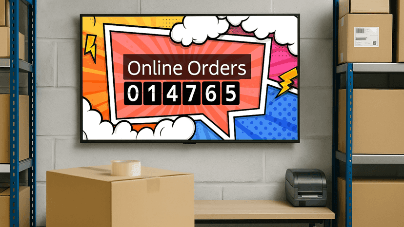 Online Orders Counter In Shipping Room