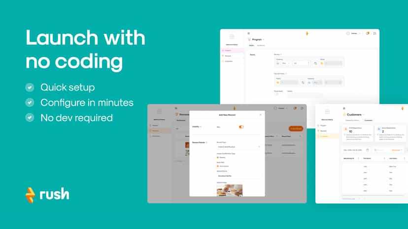 No code loyalty program setup with easy configuration