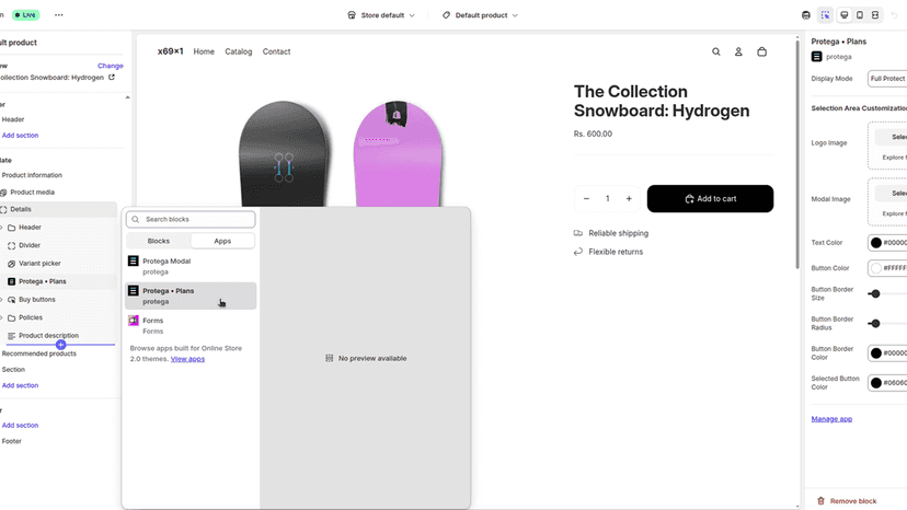 Install widgets to shopify store